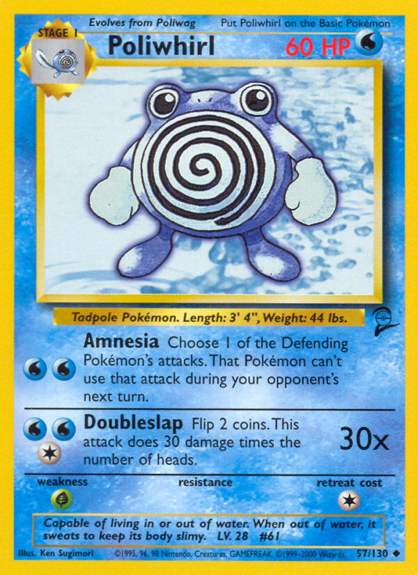 Base Set 2 Poliwhirl #57/130
